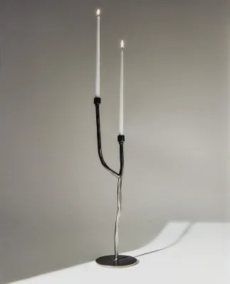 Zara Home Подсвечник из металла, цвет чёрный, 41 см