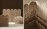 Zara Home Корзина из плетёной бумаги, цвет бежевый, 50 см — фото 1