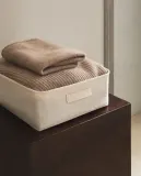 Zara Home Корзина изо льна, цвет бежевый, 13.5 см — фото 1