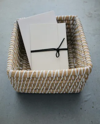 Zara Home Корзина изо льна, цвет разноцветный, 20 см
