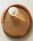 Zara Home Поднос из дерева, цвет коричневый, 45 см — фото 1
