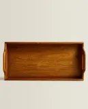 Zara Home Поднос из дерева, цвет бежевый, 39 см — фото 5