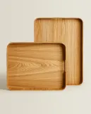 Zara Home Поднос из дерева, цвет бежевый, 45 см — фото 6