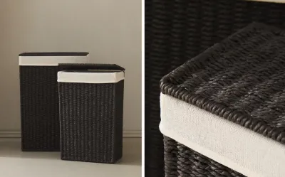 Zara Home Корзина из металла, цвет бежевый, 55 см