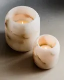 Zara Home Подсвечник из алебастра, цвет белый, 11 см — фото 1