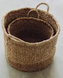 Zara Home Корзина из морской травы, цвет коричневый, 25 см — фото 8