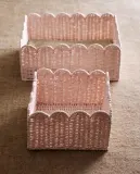 Zara Home Корзина из плетёной бумаги, цвет бежевый, 24 см — фото 1