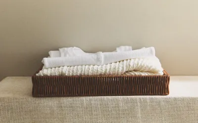 Zara Home Корзина изо льна, цвет коричневый, 39 см