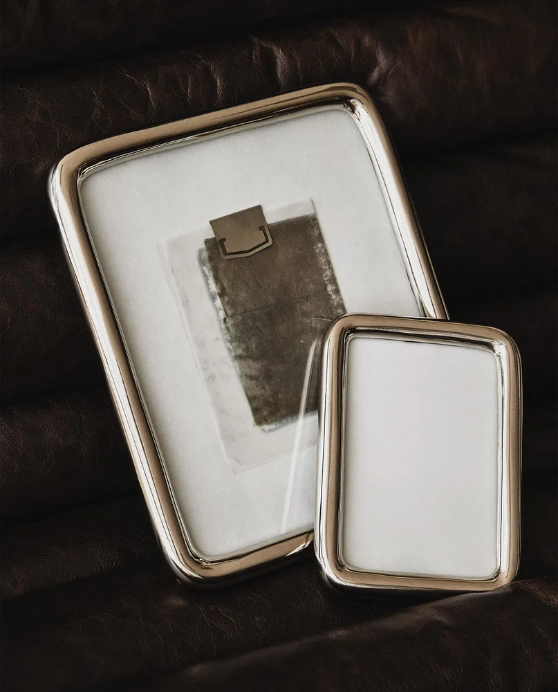 Zara Home Фоторамка из металла, цвет серебристый, 17 см · 6350/045