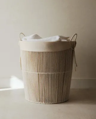 Zara Home Корзина из нержавеющей стали, цвет бежевый, 51 см