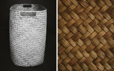 Zara Home Корзина из ротанга, цвет бежевый, 35 см