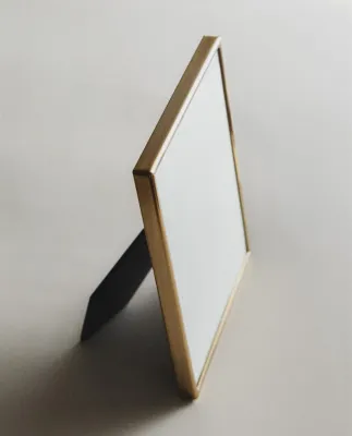Zara Home Фоторамка из нержавеющей стали, цвет золотой, 18 см