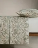 Простыня Zara Home сатин, хлопок 100%, с растительным принтом, 5180/089 — фото 3