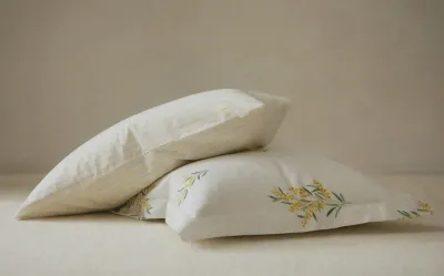 Наволочка Zara Home сатин, хлопок 100%, с цветочным принтом, 7114/091