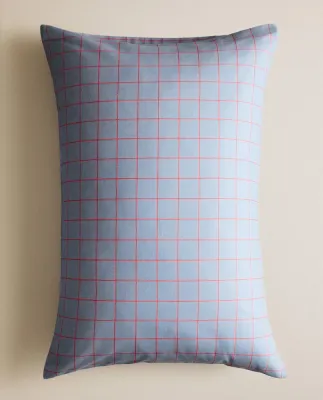 Наволочка Zara Home, лён 55%, хлопок 45%, в клетку, 2646/091