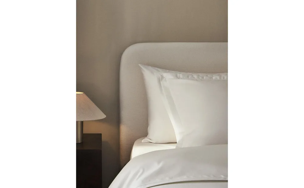 Наволочка Zara Home сатин, хлопок 100%, однотонный, 6118/091