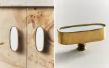 Мебельная ручка Zara Home, 1.5х5.5х5 см, золотой, 2 шт., 5385/555 — фото 1
