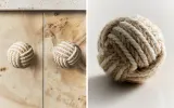 Мебельная ручка Zara Home, 3.5х3.5х6 см, хлопок, 2 шт., 6383/555 — фото 1
