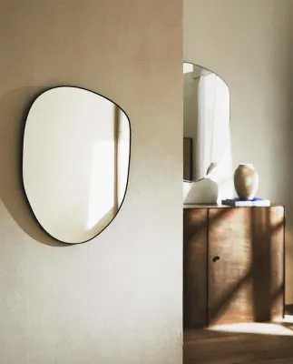 Зеркало Zara Home, 70х50х1.5 см, чёрный, 9930/106