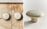 Мебельная ручка Zara Home, 4х4х5.5 см, керамика, золотой, 2 шт., 6364/555 — фото 1