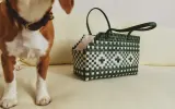 Сумка-переноска для питомца Zara Home, хлопок, зелёный, 1388/149 — фото 1
