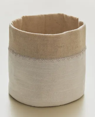 Корзина для хранения Zara Home, хлопок, бежевый, 7258/049