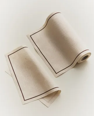 Сервировочные тканевые салфетки Zara Home, коричневый, 20 шт., 1210/022