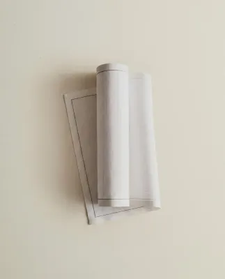 Сервировочные тканевые салфетки Zara Home, белый, 20 шт., 3233/022