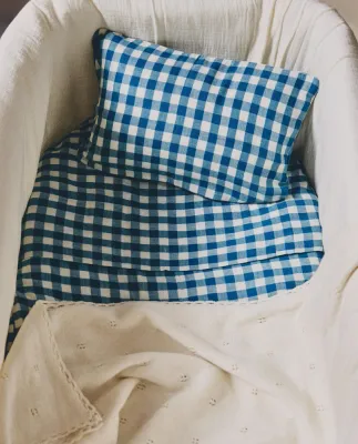 Комплект постельного белья Zara Home, 75х100 см, хлопок 100%, в клетку, 1660/499