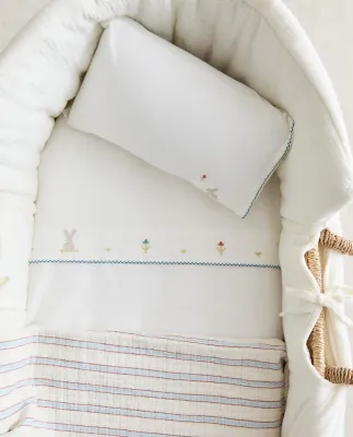 Комплект постельного белья Zara Home, 75х100 см, хлопок 100%, с цветочным принтом, 1605/499
