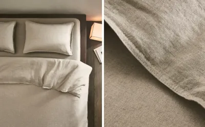 Пододеяльник Zara Home, лён 100%, однотонный, 7180/088
