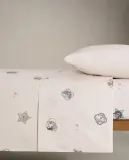 Простыня на резинке Zara Home, хлопок 100%, однотонный, 2626/900 — фото 4