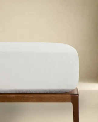 Простыня на резинке Zara Home, хлопок 100%, однотонный, 6184/900