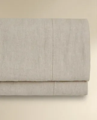 Простыня Zara Home хлопок, лён 100%, однотонный, 6150/089 · арт. 6150/089-2