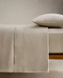 Простыня на резинке Zara Home, лён 100%, однотонный, 7180/900 — фото 4