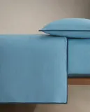 Простыня на резинке Zara Home хлопок, лён 100%, однотонный, 4126/900 — фото 5