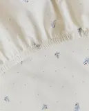 Простыня на резинке Zara Home, хлопок 100%, с растительным принтом, 1661/900 — фото 1