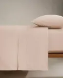 Простыня на резинке Zara Home перкаль, хлопок 100%, однотонный, 0132/095 — фото 4