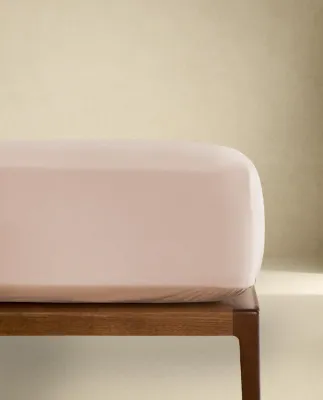 Простыня на резинке Zara Home перкаль, хлопок 100%, однотонный, 0132/900