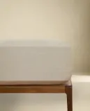 Простыня на резинке Zara Home хлопок, лён 100%, однотонный, 6150/900 — фото 1