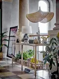 Кашпо Bloomingville Mawni, керамика, 14 см, бежевое — фото 1