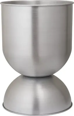 Кашпо Ferm Living Hourglass, металл, 40 см, серебристое