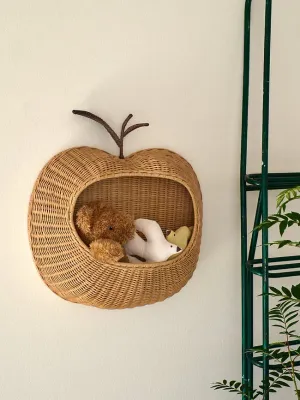 Корзина для хранения Ferm Living Apple, круглая, ротанг, 49,6 см, коричневая