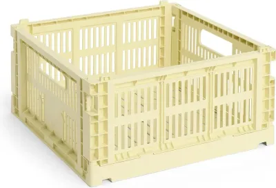 Корзина для хранения Hay Colour Crate Square, круглая, пищевой пластик, 29,5 см, жёлтая