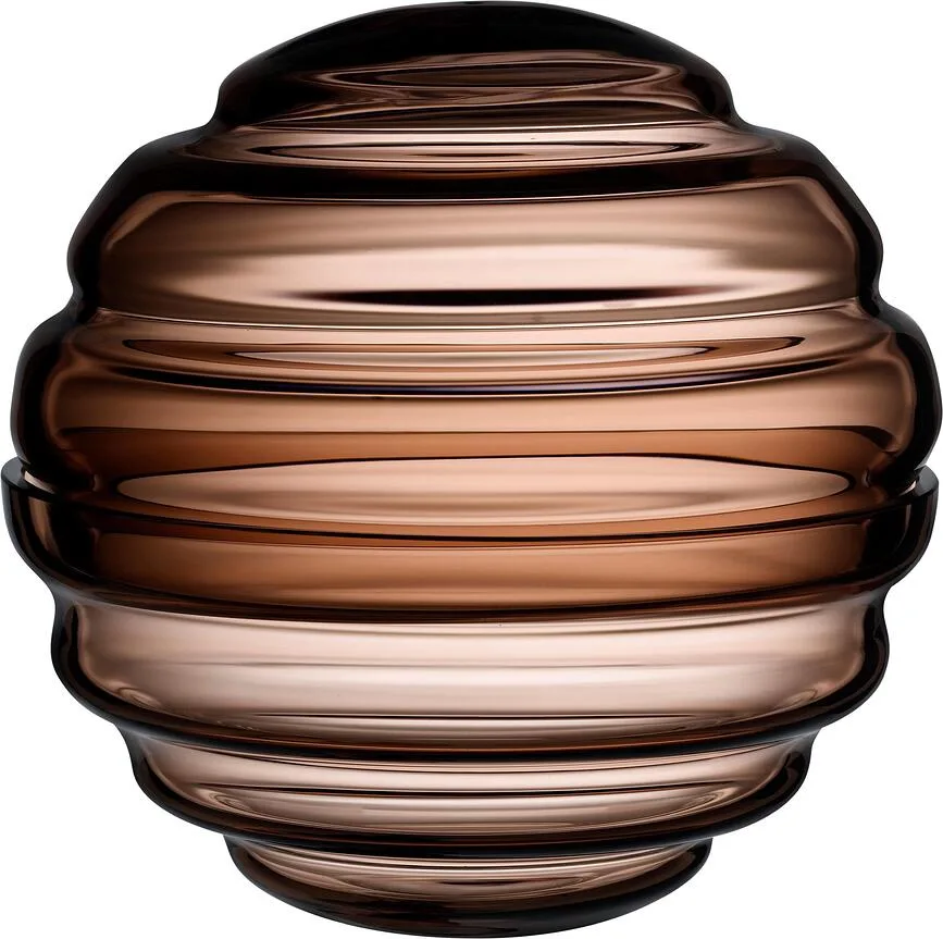 Шкатулка для украшений Nude Nest, круглая, хрусталь, 15 см, коричневая