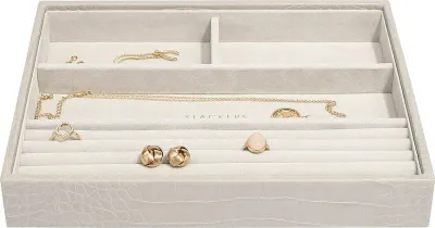 Шкатулка для украшений Stackers Classic, прямоугольная, экокожа, 25 18 см · арт. fabr 74349