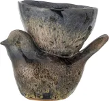 Подставка для украшений Bloomingville Phil ptaszek, прямоугольная, каменная керамика, 16 12 см, коричневая — фото 1
