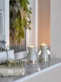 Набор подсвечников Bloomingville Faella, 2 предмета, керамика, 12 11 см, белый — фото 1