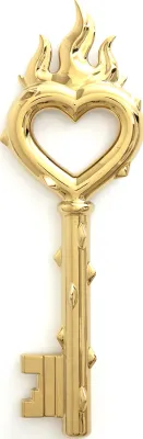 Статуэтка Seletti Key, фарфор, золотистая