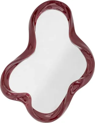 Зеркало настенное Bloomingville Violeta, в раме, 61,5 см, красное